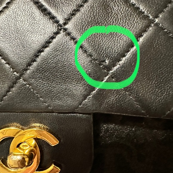 Chanel Small Classic Double Flap Vintage in Black Lambskin - Picture 9 of 9